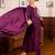 Purple women kurta pant dupatta set