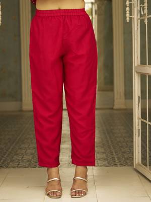 Pink women kurta pant dupatta set 4