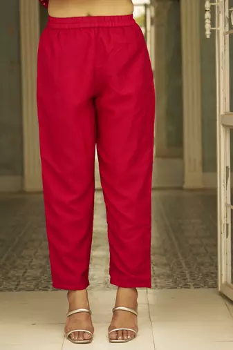Pink women kurta pant dupatta set