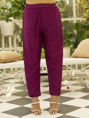 Purple women kurta pant dupatta set 4