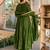 Green women kurta pant dupatta set