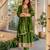 Green women kurta pant dupatta set