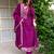 Purple women kurta pant dupatta set