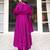 Purple women kurta pant dupatta set