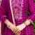 Purple women kurta pant dupatta set