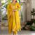 Yellow women kurta pant dupatta set