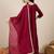 Maroon women kurta pant dupatta set