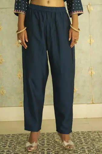 Blue women kurta pant dupatta set