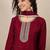 Maroon women kurta pant dupatta set