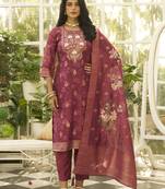 Maroon women kurta pant dupatta set