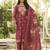 Maroon women kurta pant dupatta set