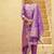 Purple women kurta pant dupatta set