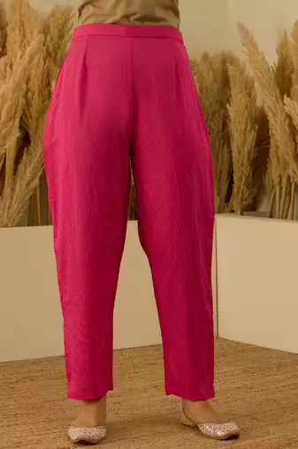 Pink women kurta pant dupatta set