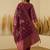 Maroon women kurta pant dupatta set