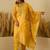 Yellow women kurta pant dupatta set