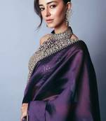Purple Sequins And Dori Embroidered Jimmy Choo Saree