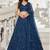 Beautiful Blue Beads Work Net Cocktail Party Wear Lehenga Choli