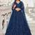 Beautiful Blue Beads Work Net Cocktail Party Wear Lehenga Choli
