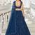 Beautiful Blue Beads Work Net Cocktail Party Wear Lehenga Choli