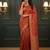 Red Banarasi Silk Blend Saree With Blouse For Women