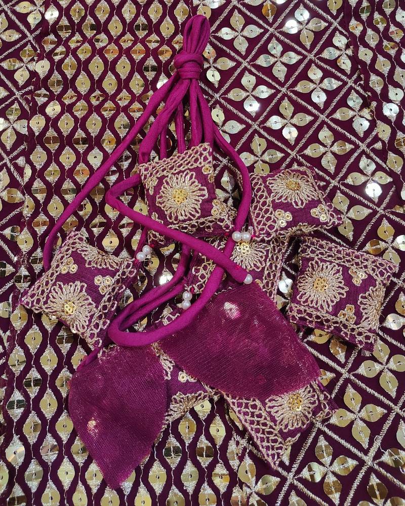 Ash Pink Sequin Embroidered Semi Viscose Organza Indian Party Wear Lehenga Choli