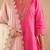 Pink embroidered raw silk kurta set