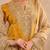 Yellow embroidered raw silk kurta set