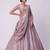 Ash Pink 3mm Sequin and Paper Foil Mirror Embroidered Semi Viscose Organza Indian Wedding Lehenga Choli