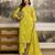 Yellow Pure Cotton Floral Print Kurta Pant with Dupatta Set