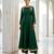 plus size emerald green embroidered anarkali set