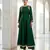 plus size emerald green embroidered anarkali set