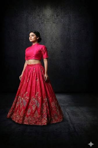 Rani Pink Silk Lehenga Set