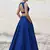 Royal Blue Open-Back Lehenga Set