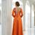 plus size rust orange embroidered anarkali set