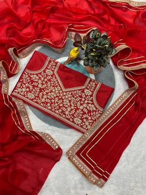 Bollywood Designer Fandy Satin Silk Zari Dori Embroidery Sequence work Saree 5