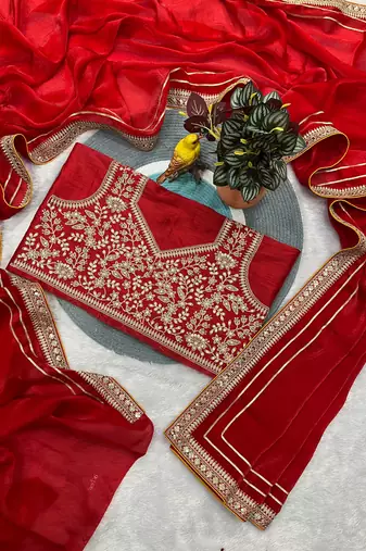 Bollywood Designer Fandy Satin Silk Zari Dori Embroidery Sequence work Saree