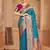 blue art silk saree with blouse piece