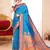 blue banarasi saree with blouse piece 
