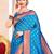 blue banarasi saree with blouse piece 