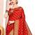 red banarasi saree with blouse piece 