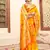 yellow art silk saree with blouse piece