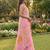 pink linen saree with blouse piece