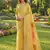yellow linen saree with blouse piece