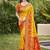 yellow silk saree with blouse piece