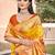yellow silk saree with blouse piece