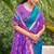 blue silk saree with blouse piece