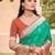 olive silk saree with blouse piece