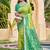 green silk saree with blouse piece