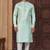 Mint green imported jackard kurta and pajama for mens