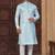 Mint blue imported jackard kurta and pajama for mens